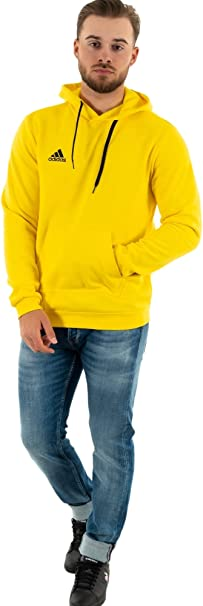 Hooded sweatshirt, yellow/black team jersey, L