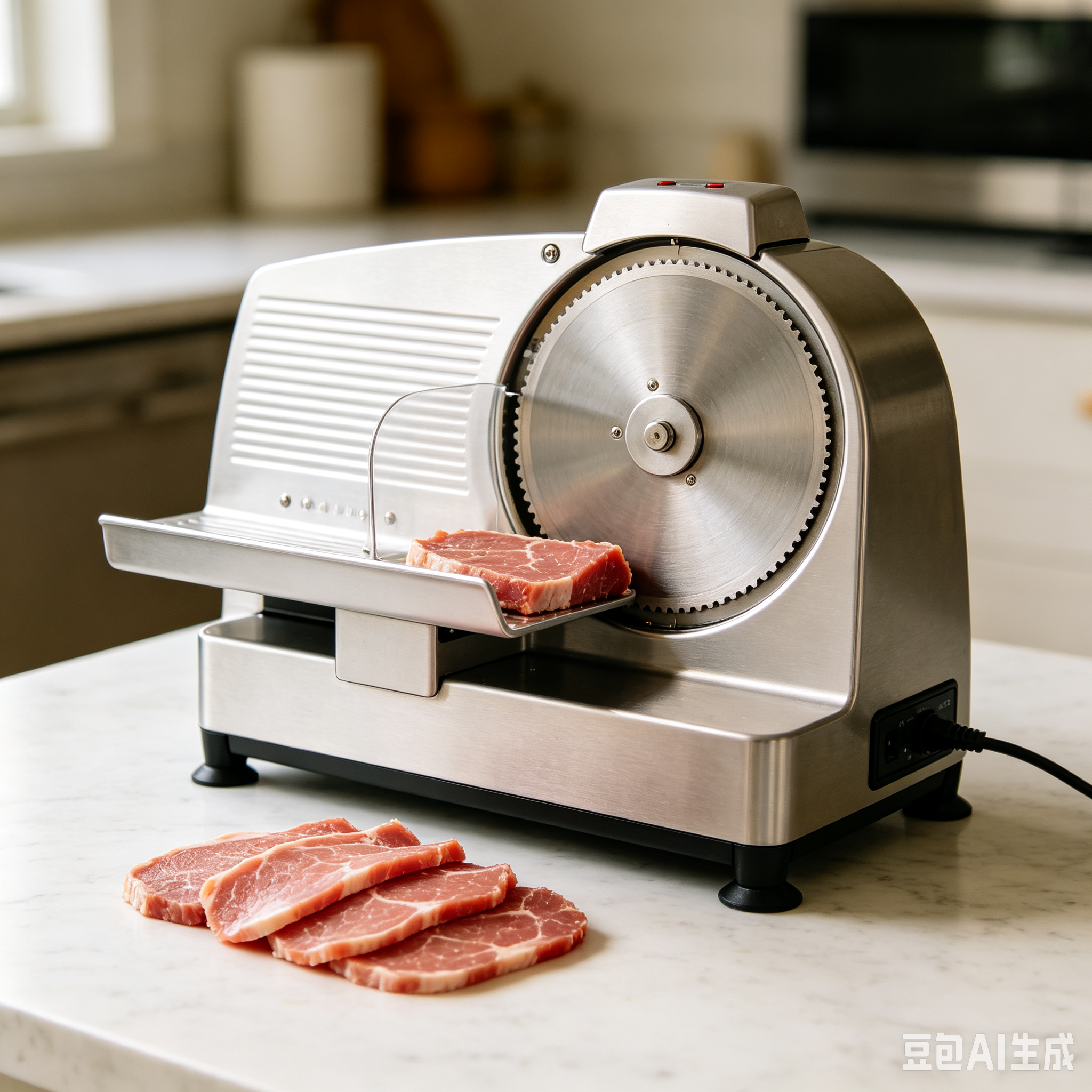 Compact Electric Meat Slicer for Home Use
