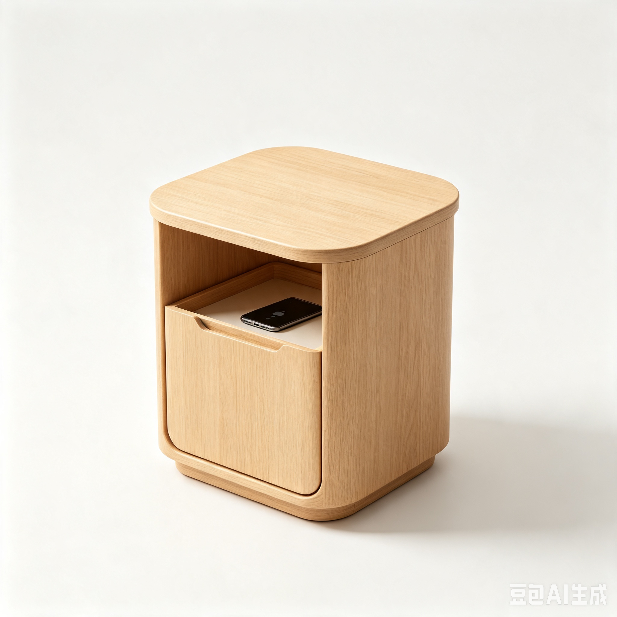 Multifunctional bedside wireless charging storage side table