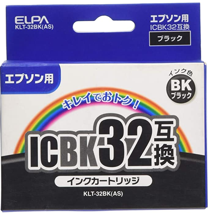 ELPA EPSON IC6CL32 Compatible Replacement Ink Cartridge KLT-32BK(AS)