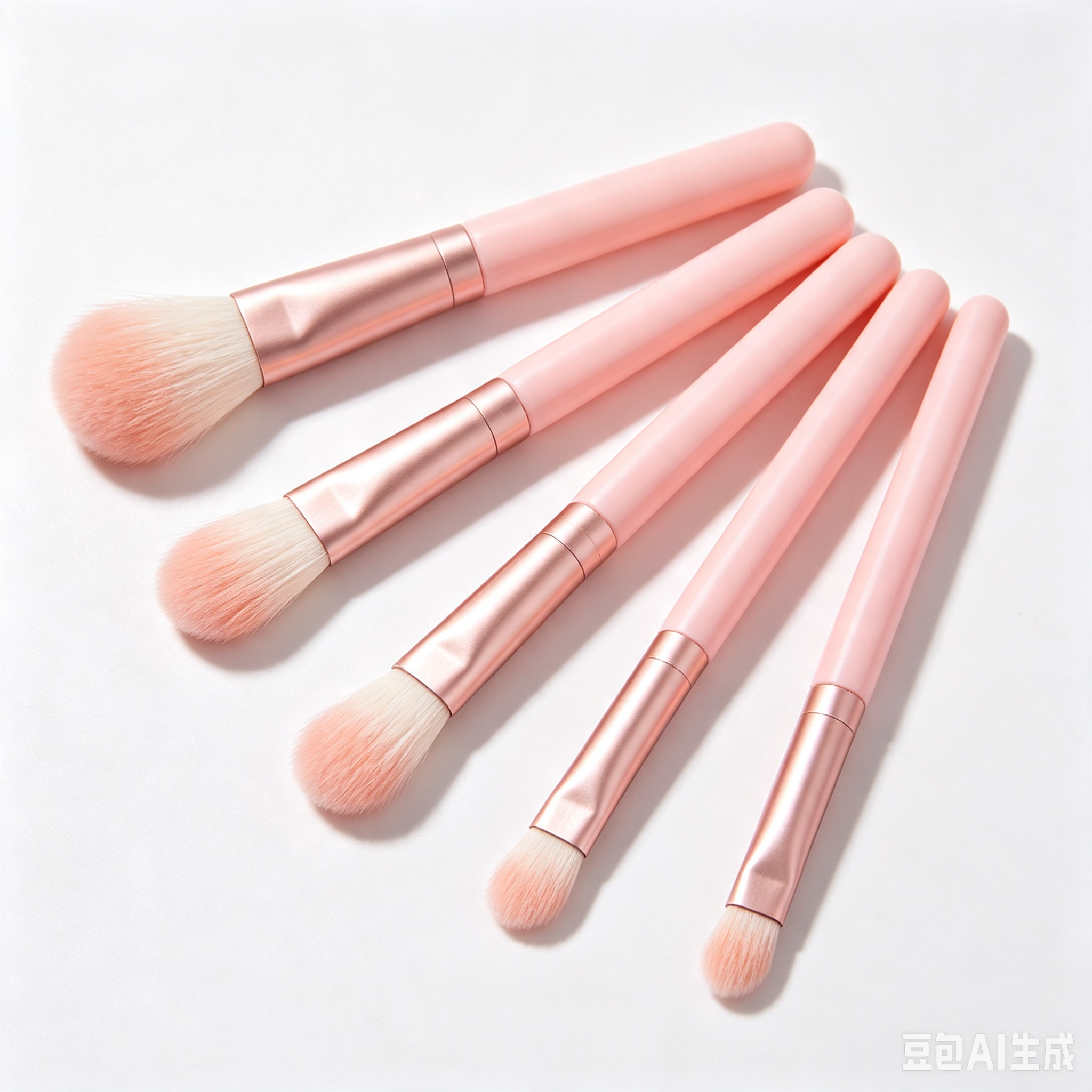 Complete set of mini makeup brushes