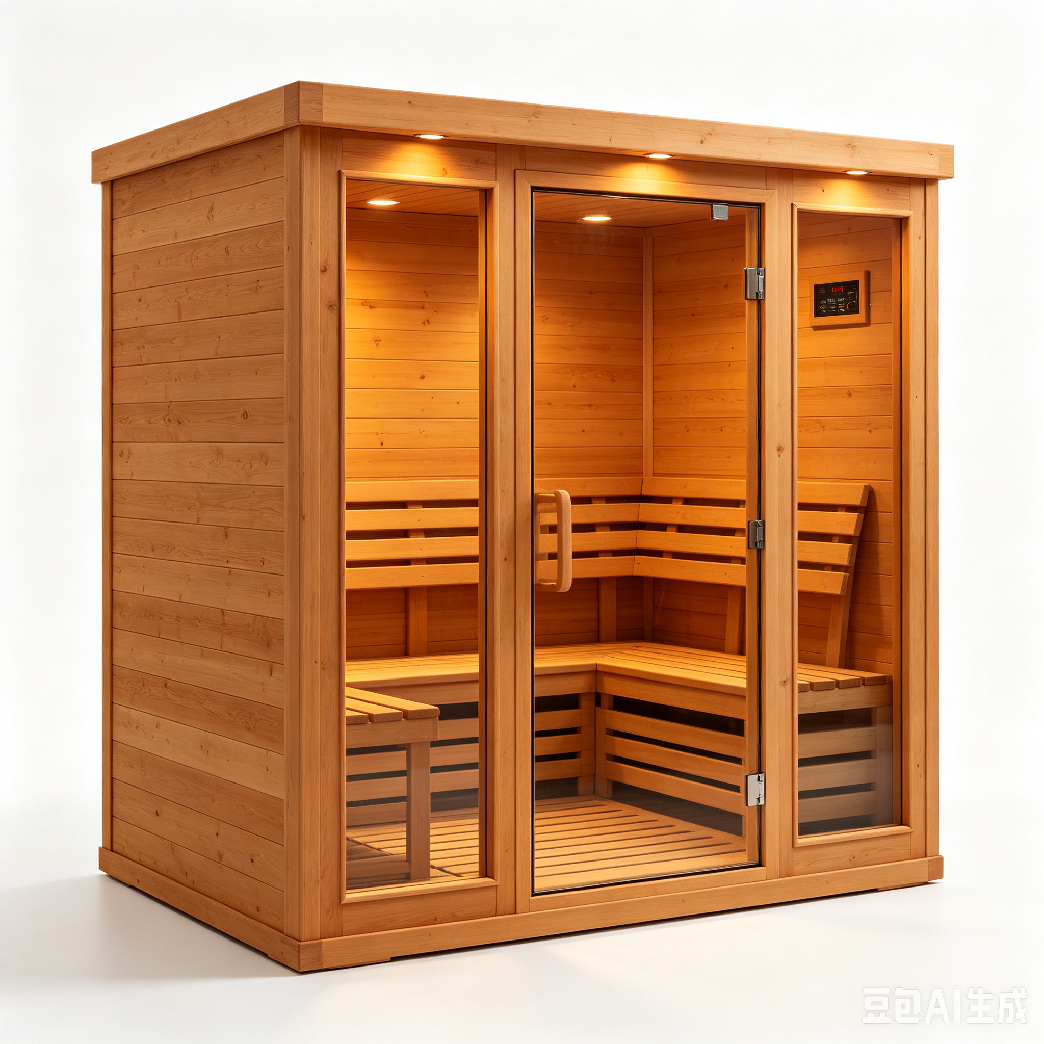 Far Infrared Hemlock Wood Indoor Sauna Cabin 