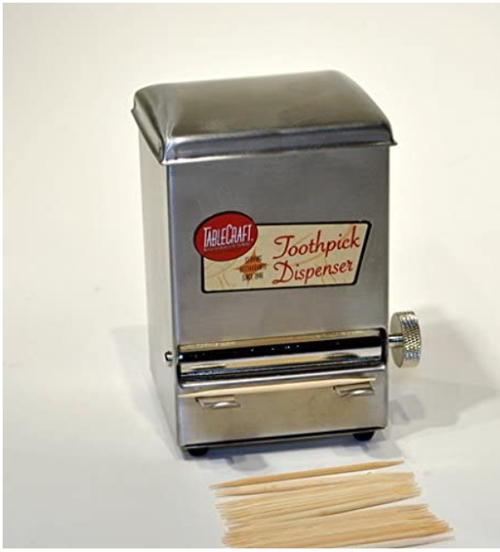 Vintage Stainless steel toothpick dispenser
