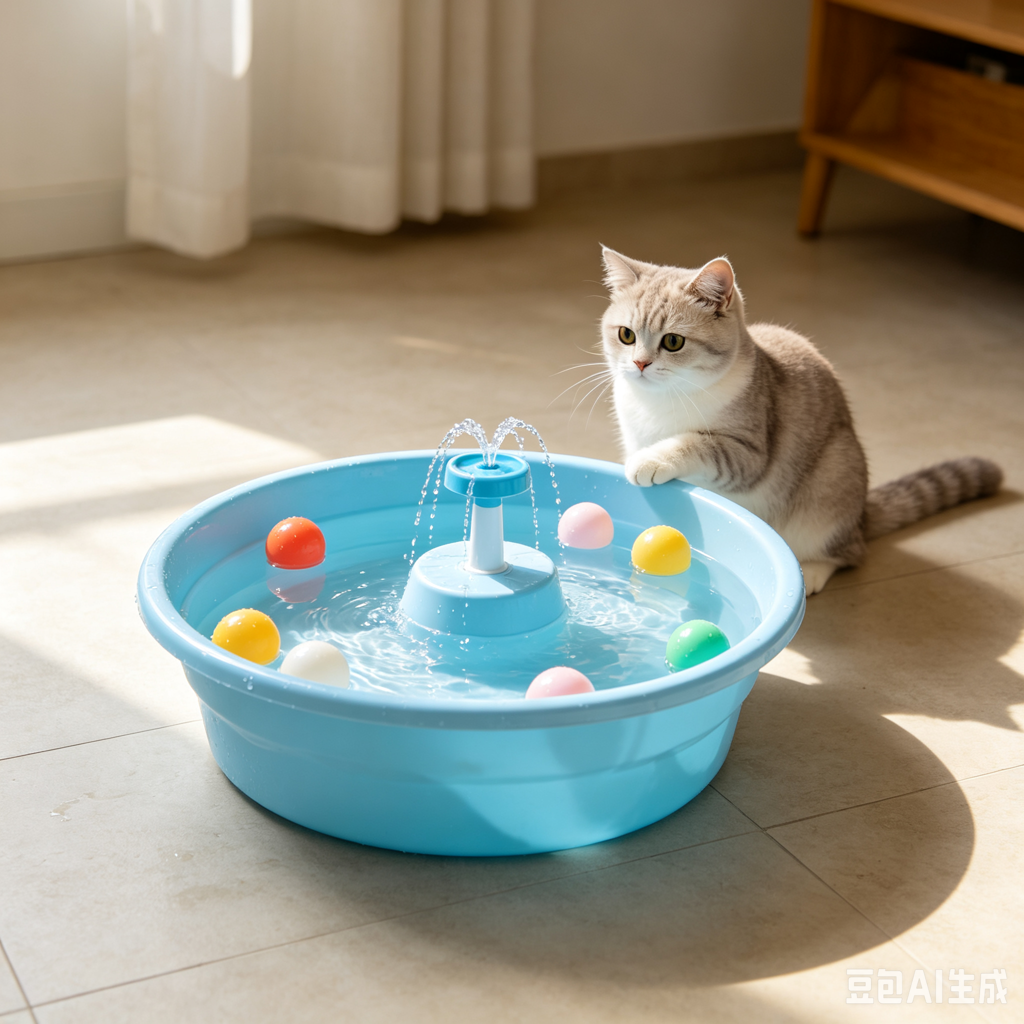 Interactive Water Toy for Cats