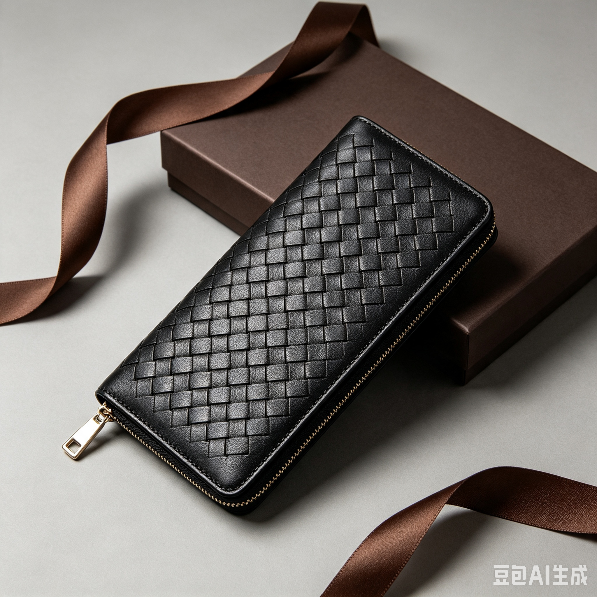 Bottega Veneta Woven Long Wallet Set