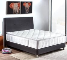 Para&iacute;so Atlanta Double Bed Mattress Combo 140x190cm with Bed Base and Headboard