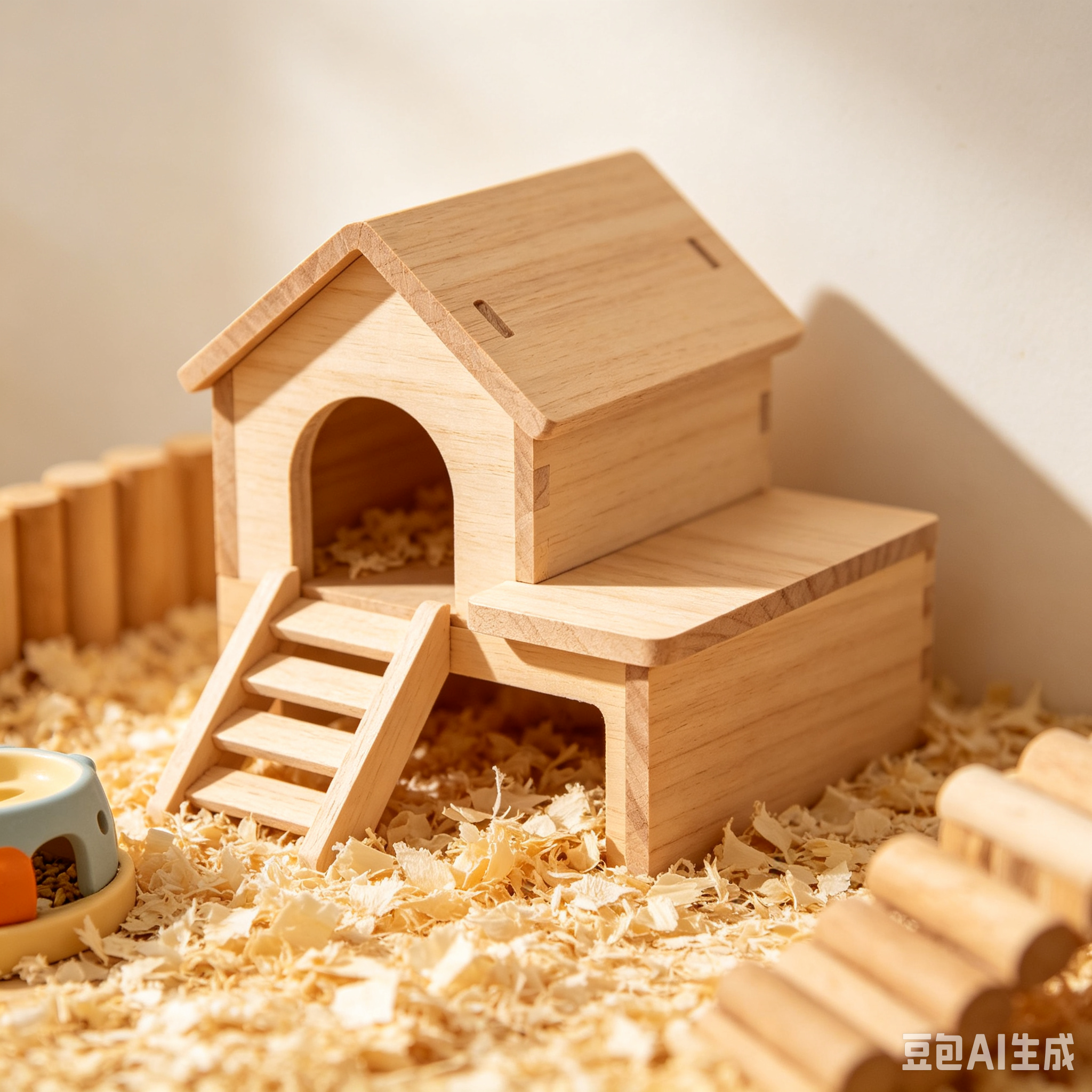 Solid Wood Hamster Habitat Cabin