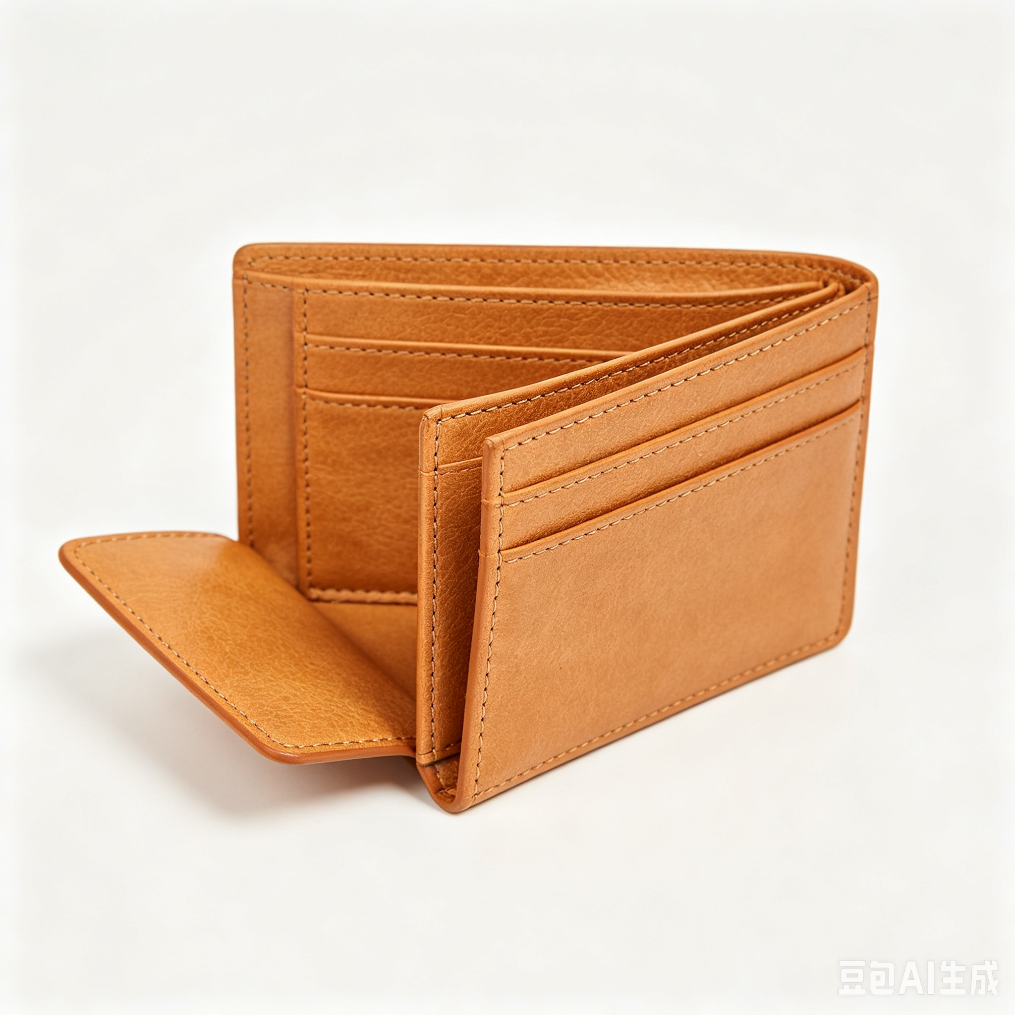 Slim multi-slot leather card holder