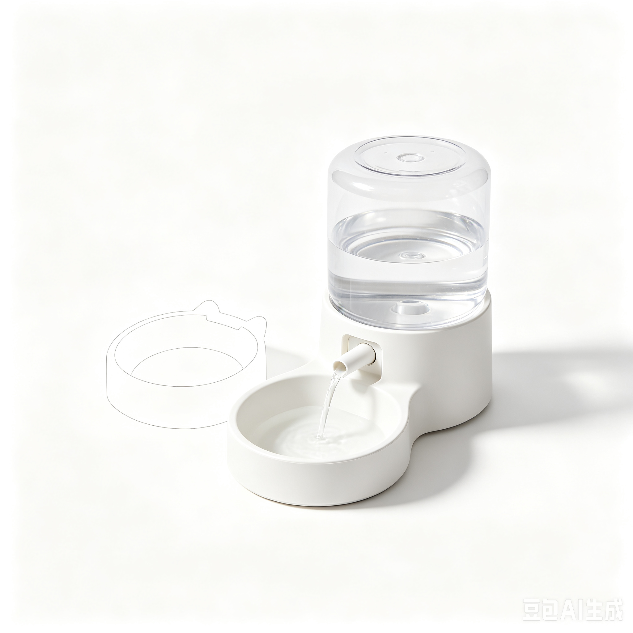 Pet Thermostatic Circulating Water Fountain + Automatic Feeder Set