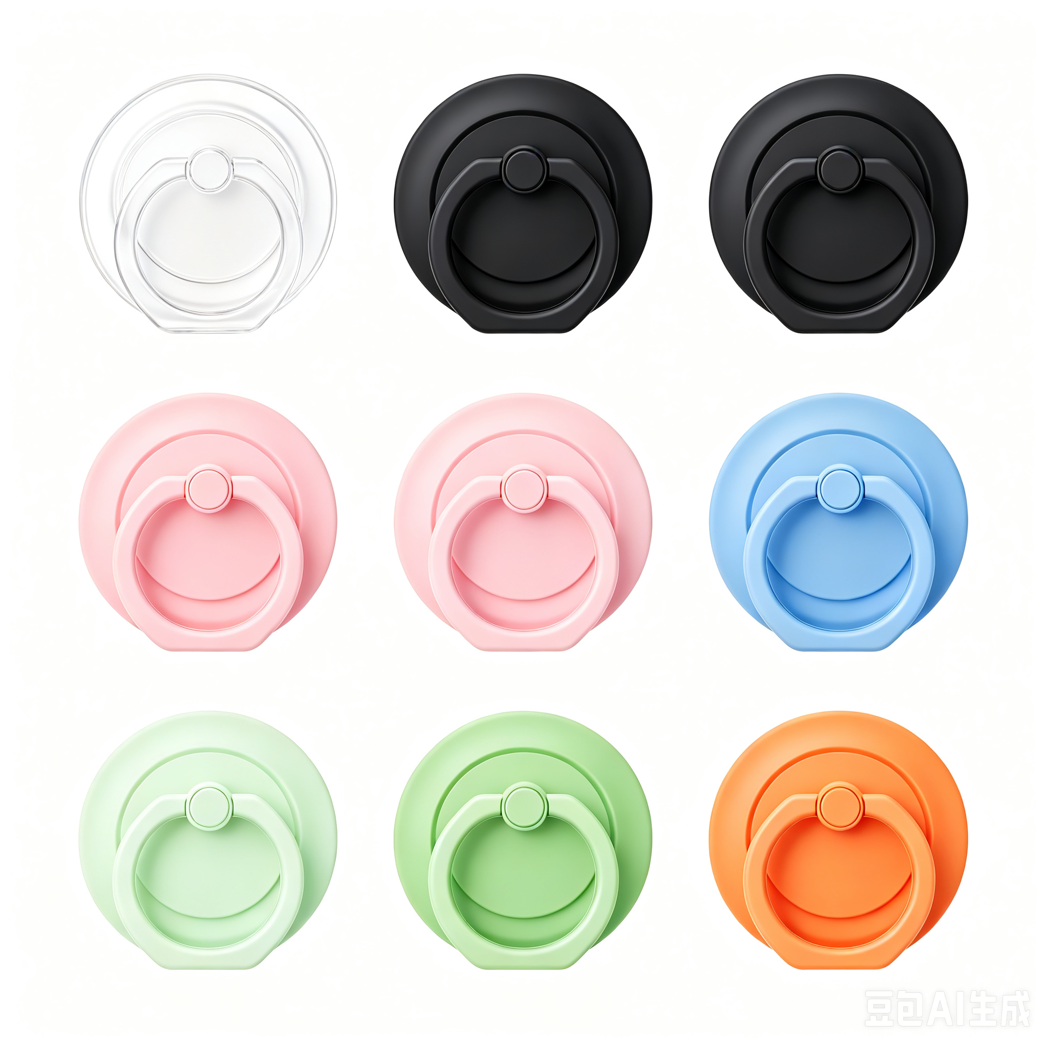 Airbag-style anti-drop phone ring holder