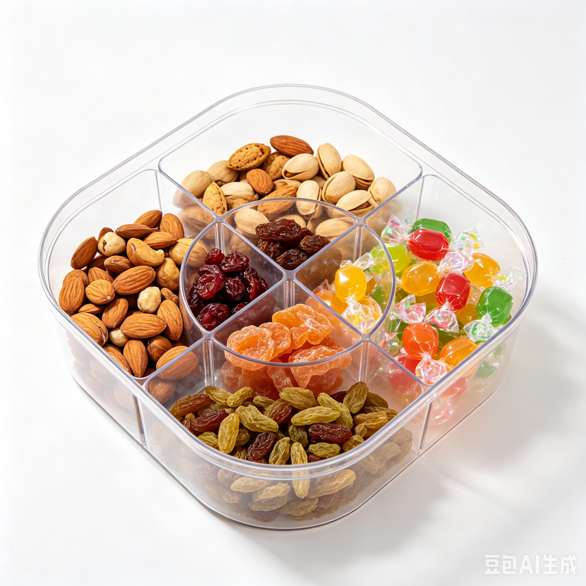 Tiered and Compartmentalized Snack Storage Container